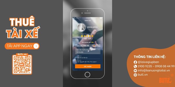 App đặt tài xế tiện lợi, dễ sử dụng 