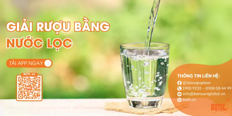 cách giải rượu bằng nước lọc