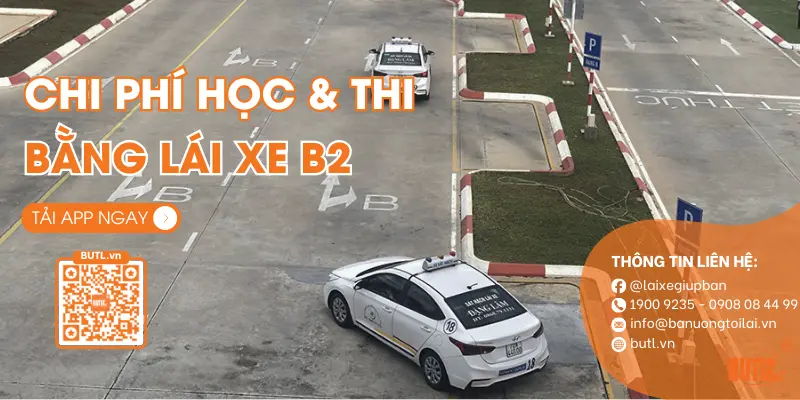 Chi phí học và thi bằng lái xe B2