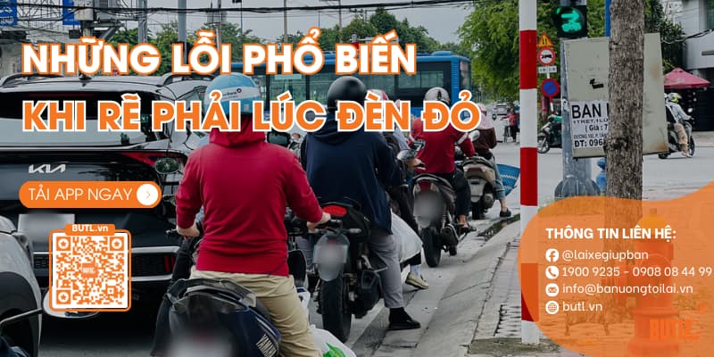 Những lỗi phổ biến khi rẽ phải lúc đèn đỏ