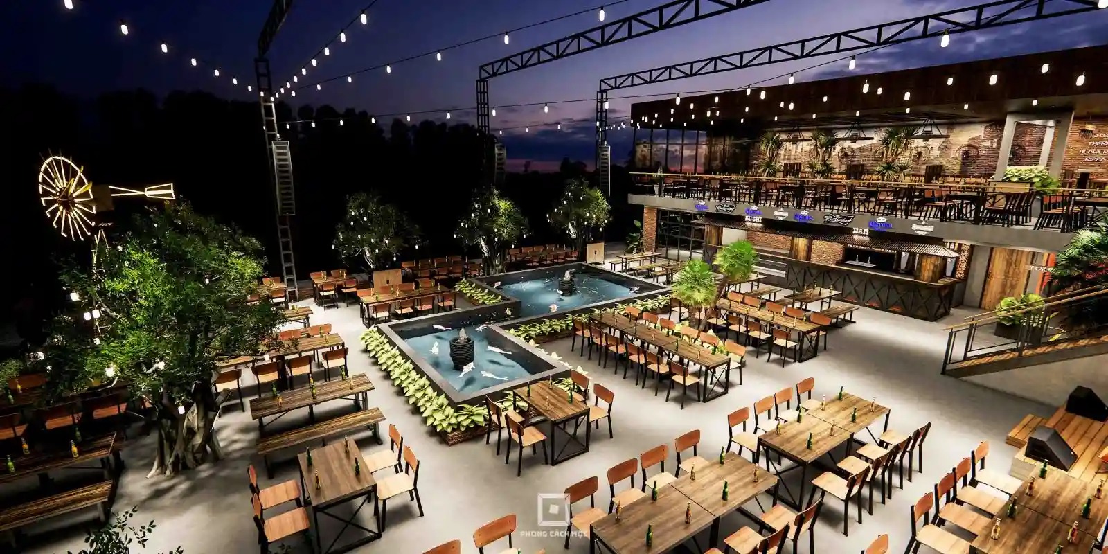 không gian nhà hàng gò vấp