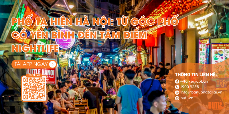 Phố Tạ Hiện về đêm Hà Nội