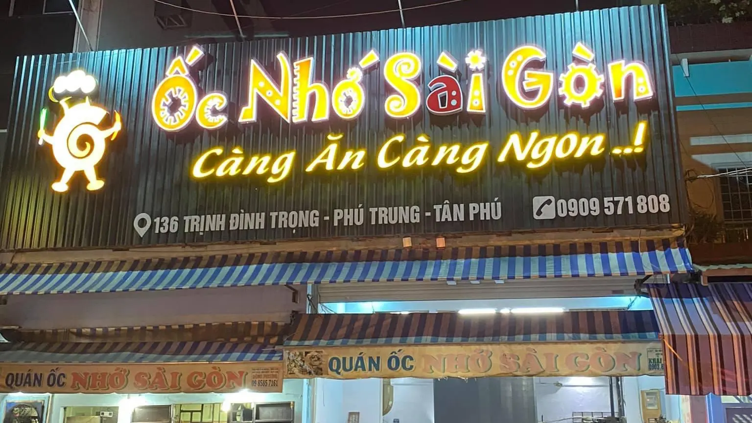 Ốc Nhớ Sài Gòn – Quán ốc quen mặt của dân sành ăn
