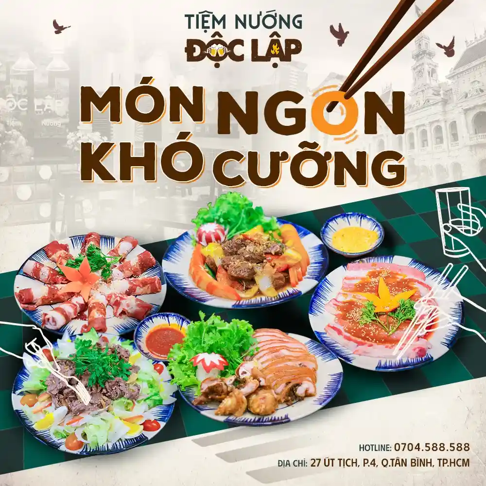 Menu Tiệm Nướng Độc Lập