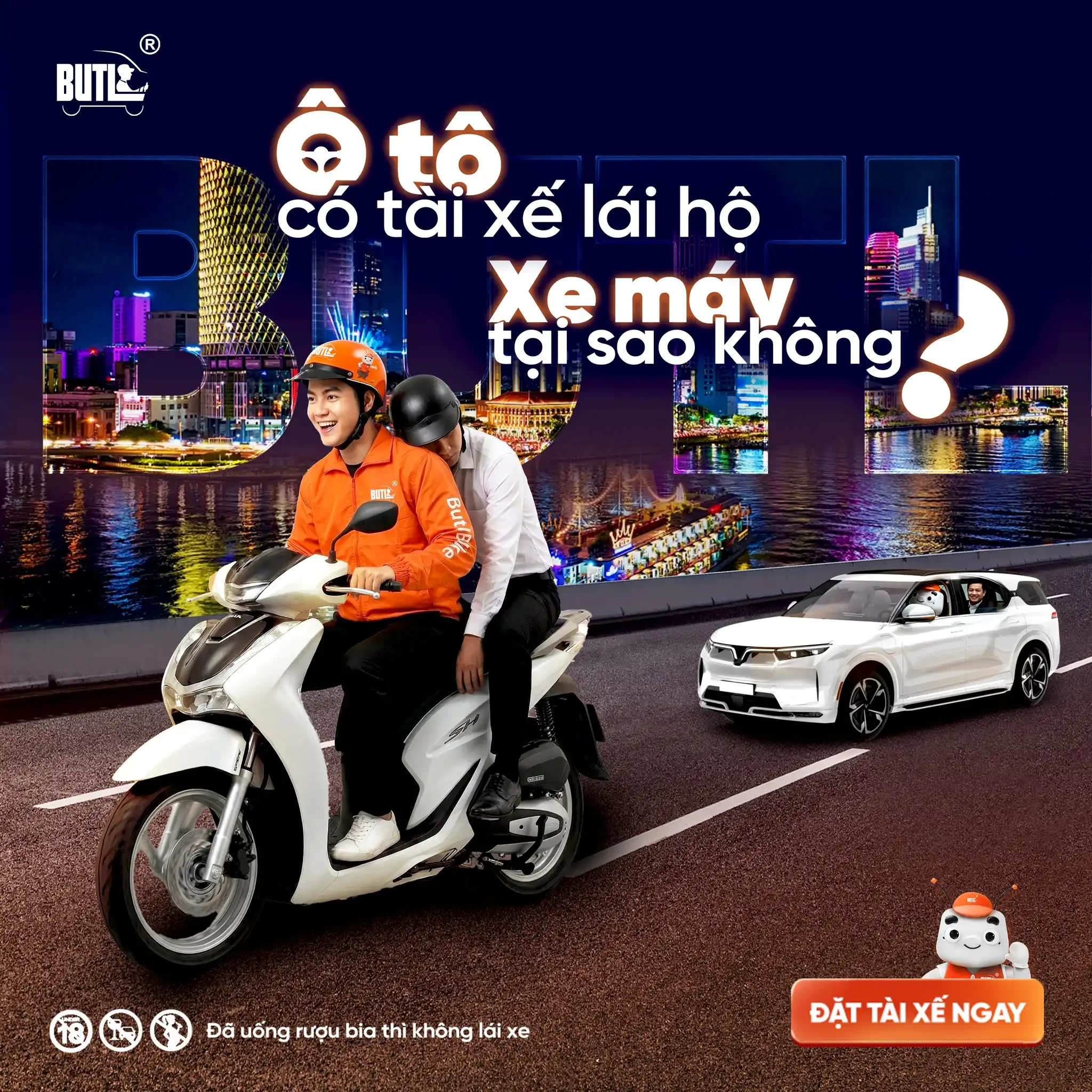 Post bạn uống tôi lái có tài xế dến đưa bạn và xe máy về nhà