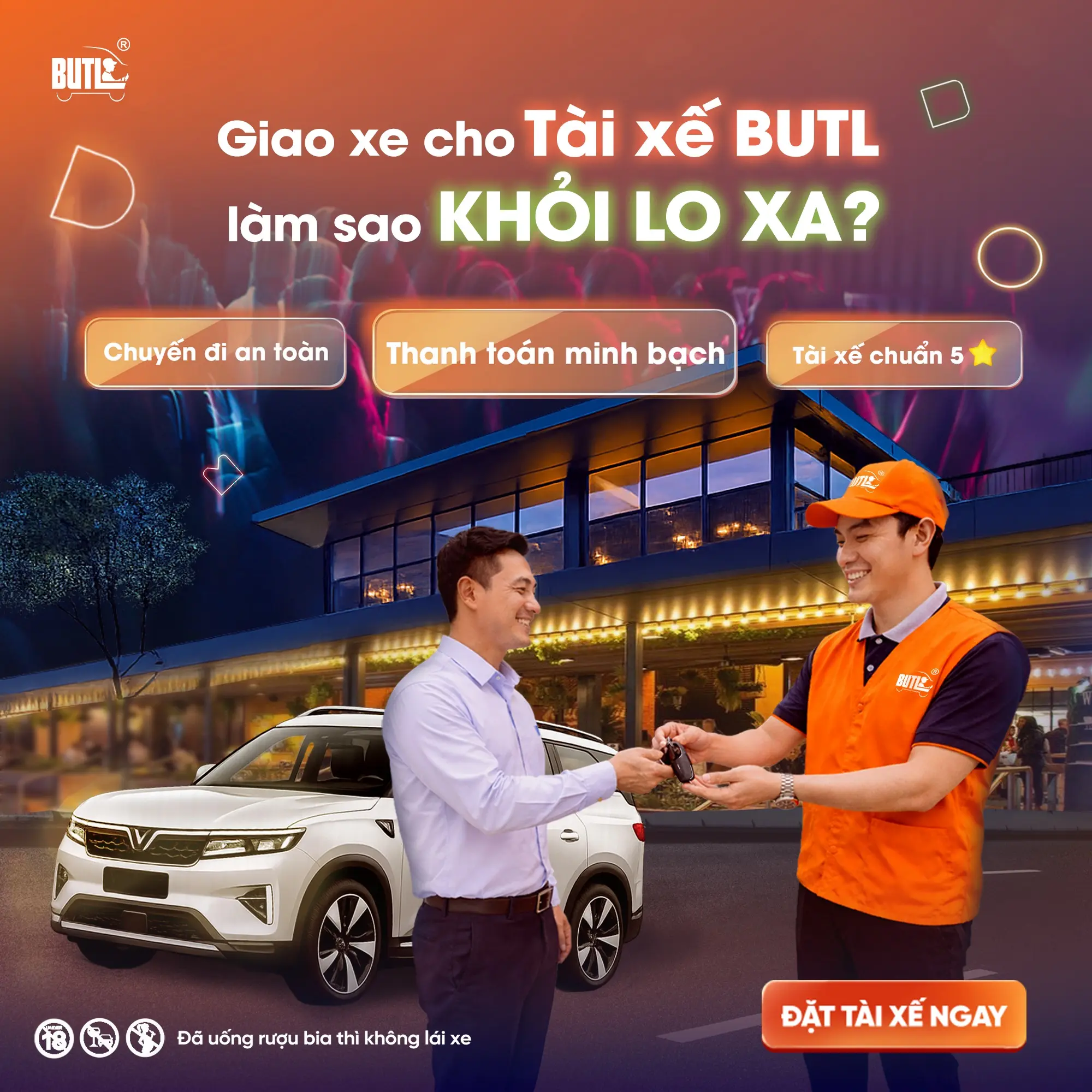 Post bạn uống tôi lái có tài xế dến đưa bạn và xe ô tô về nhà