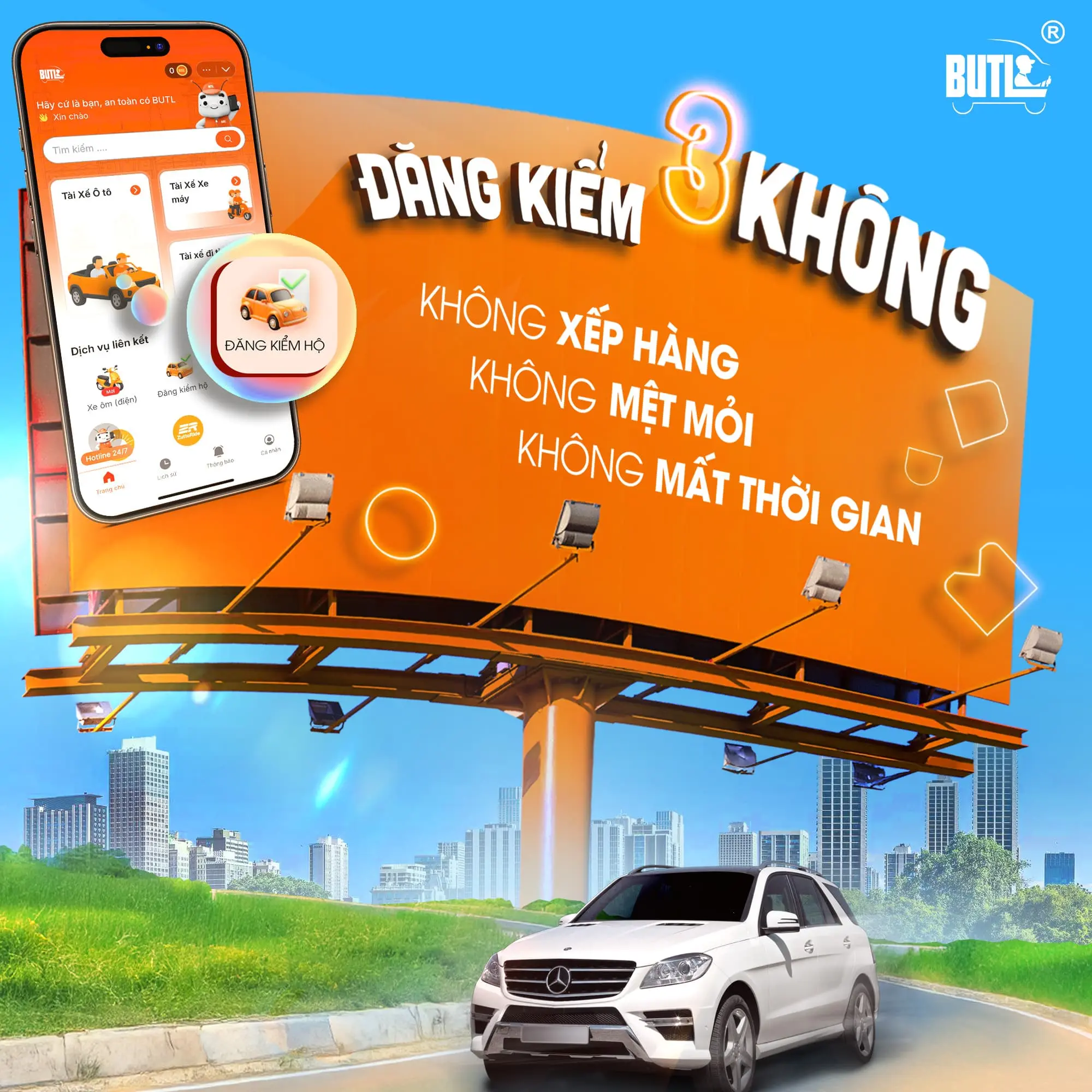 Dịch vụ đăng kiểm xe hộ 3 không của dịch vụ BUTL