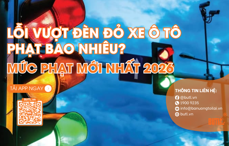 Lỗi ô tô vượt đèn đỏ phạt bao nhiêu tiền