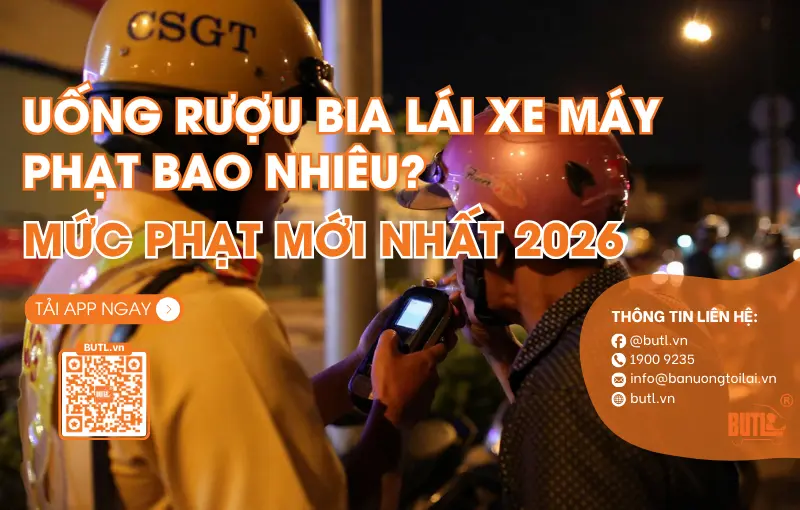 Uống rượu bia lái xe máy phạt bao nhiêu tiền