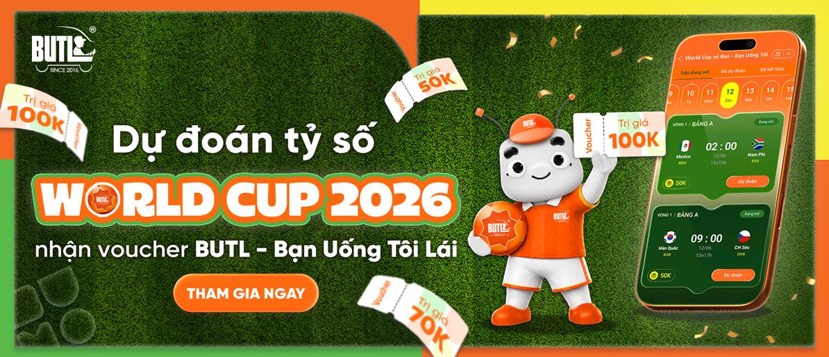 Tham gia mini game dự đoán tỷ số Dự đoán tỷ số World Cup 2026 của Bạn Uống Tôi Lái