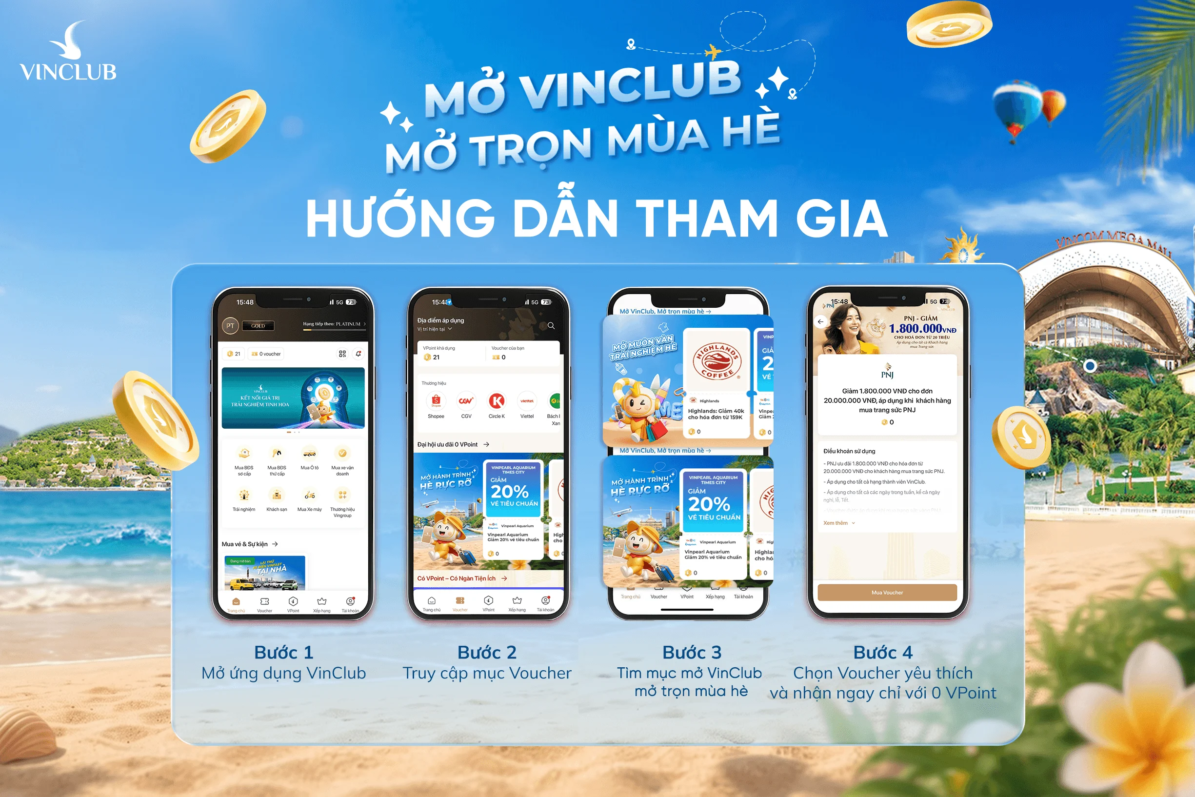 hướng dẫn mở app vinclub săn deal BUTL