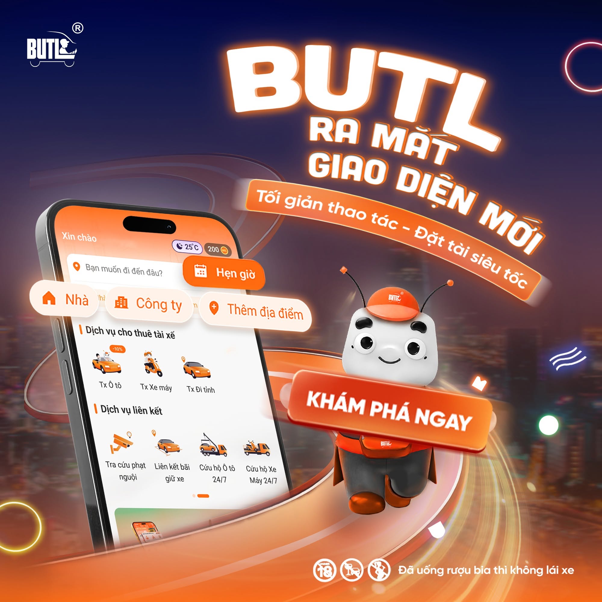 giao diện mới của BUTL