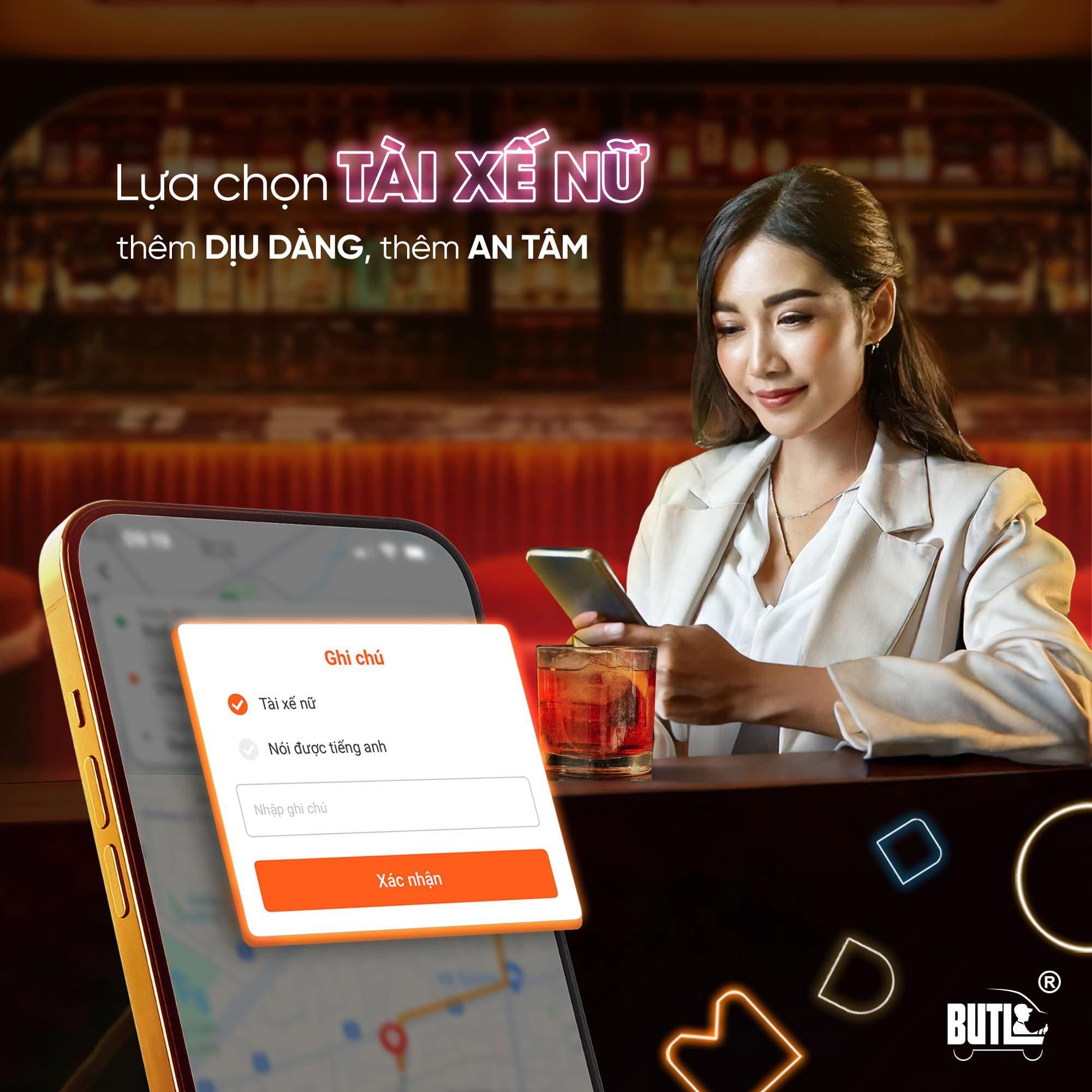 Chọn thuê tài xế riêng là nữ tại BUTL