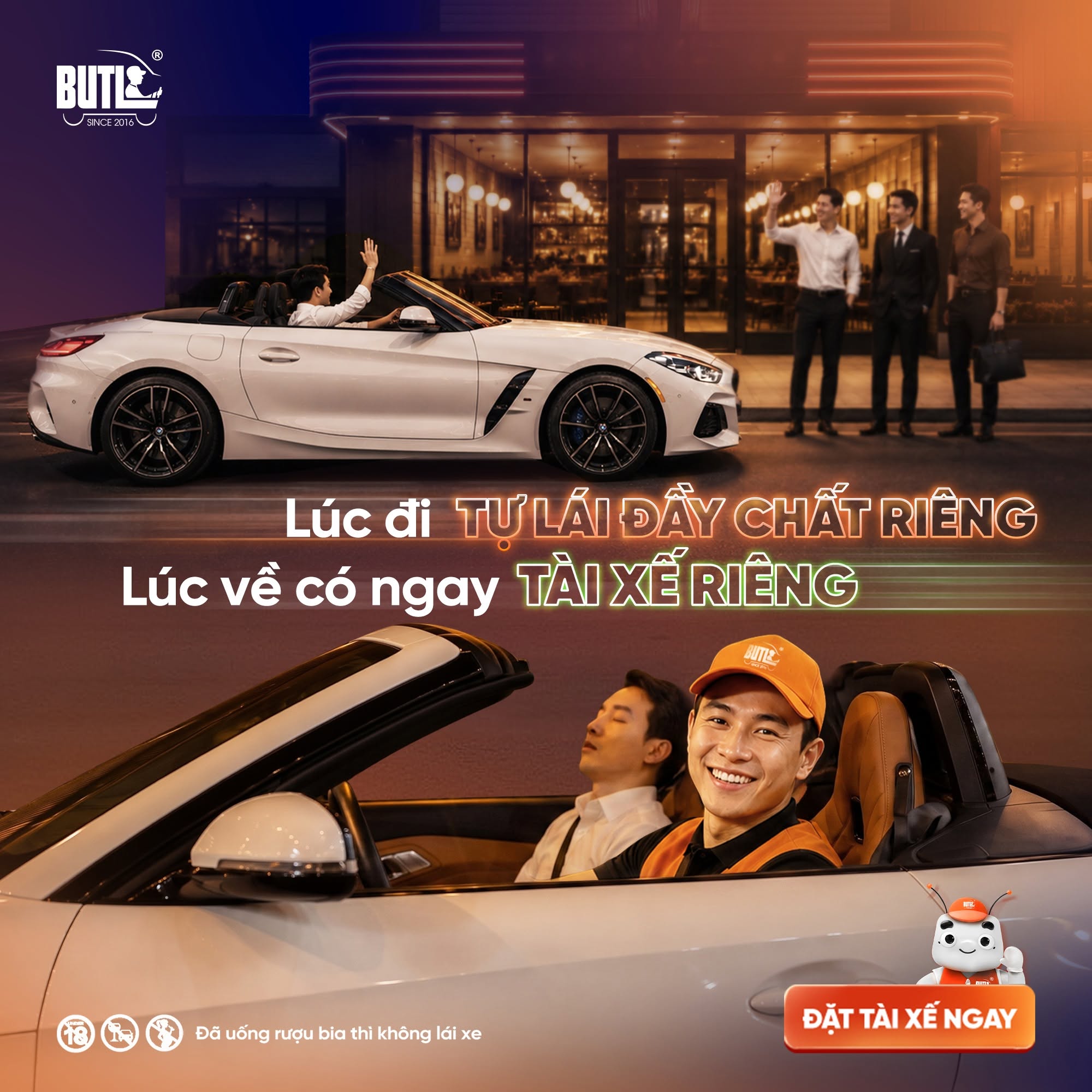 Đặt tài xế riêng lái xe hộ đưa cả người và xe về nhà an toàn, chuẩn luật 