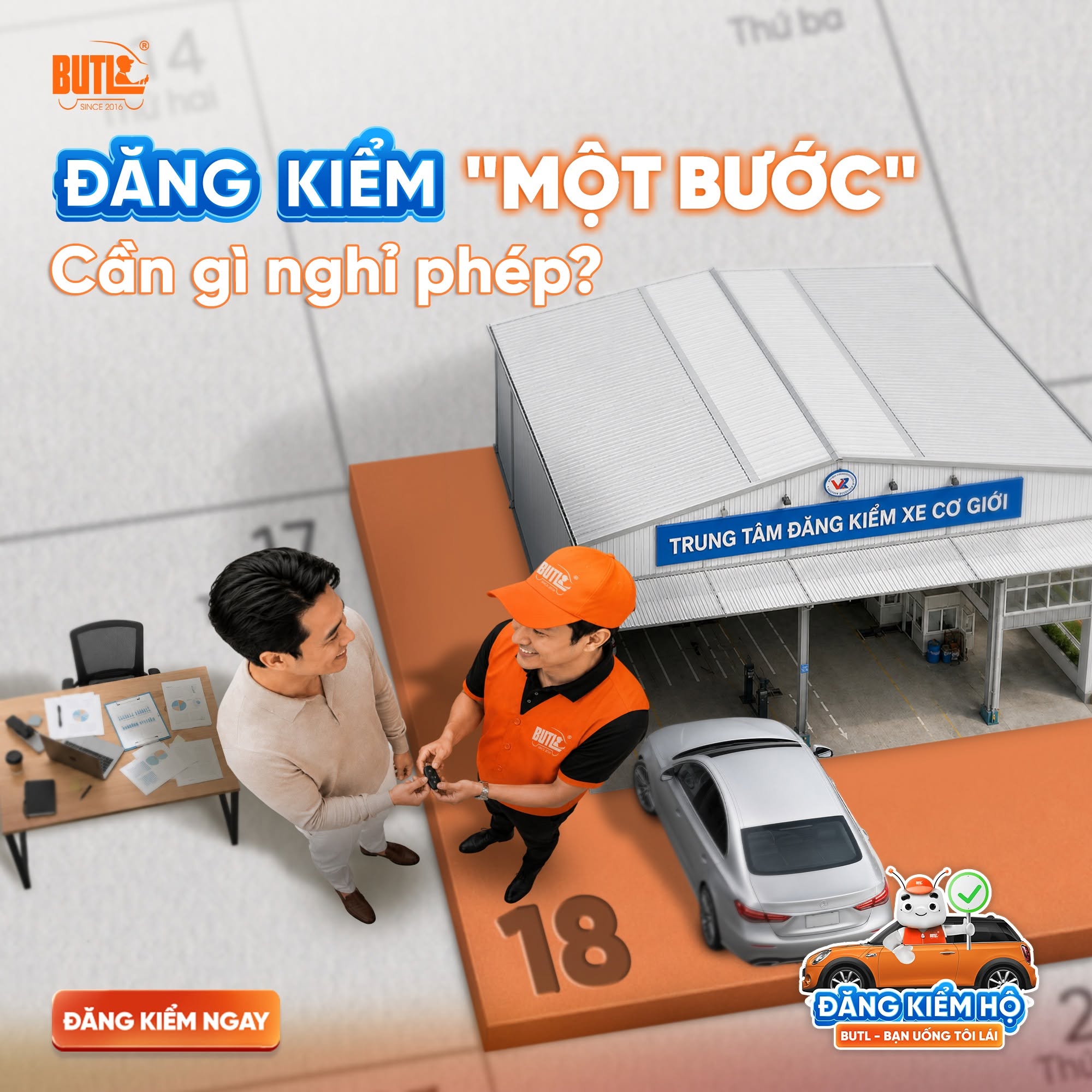 Đi đăng kiểm hộ xe ô tô